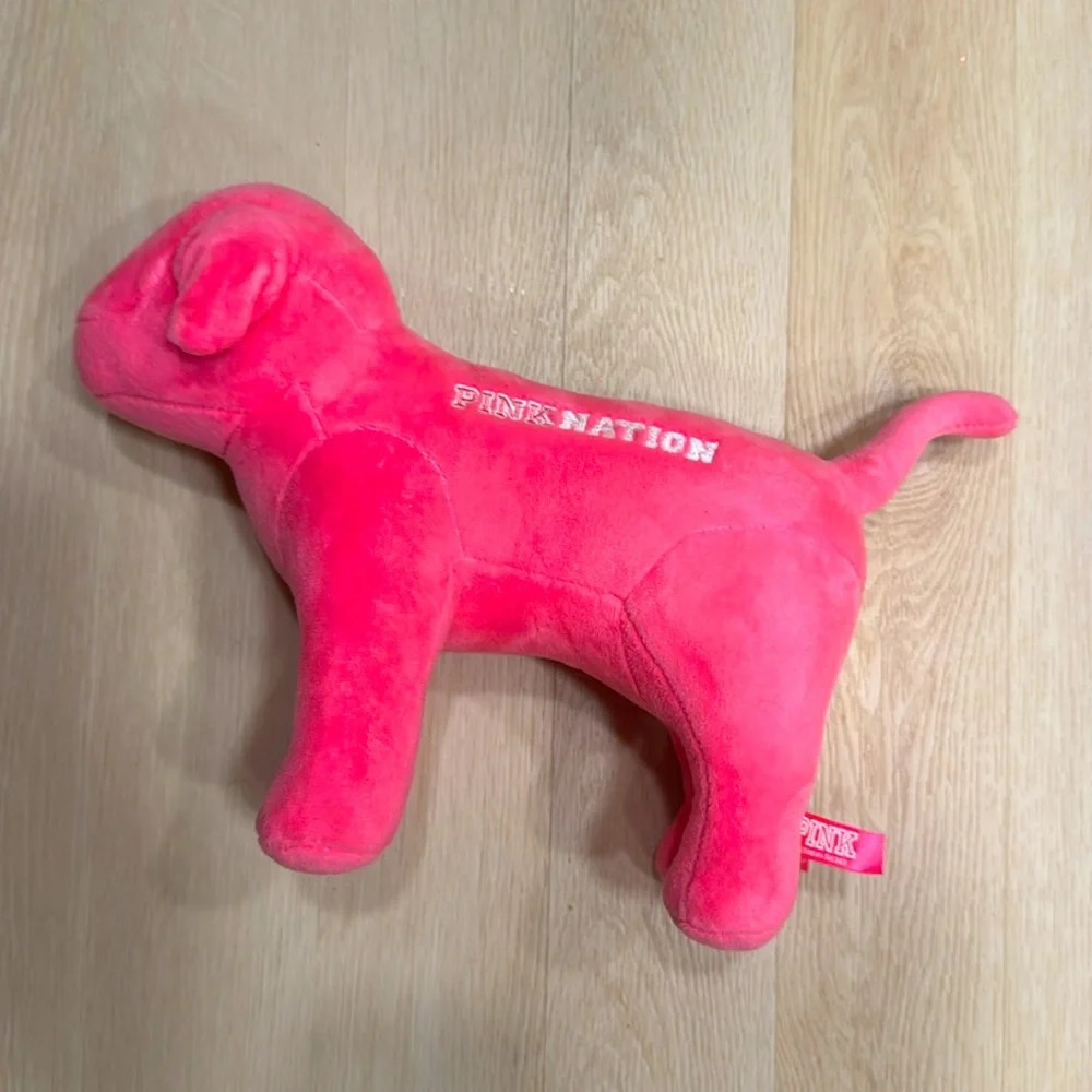 New LARGE VS Victoria’s Secret PINK Nation Plush Dog